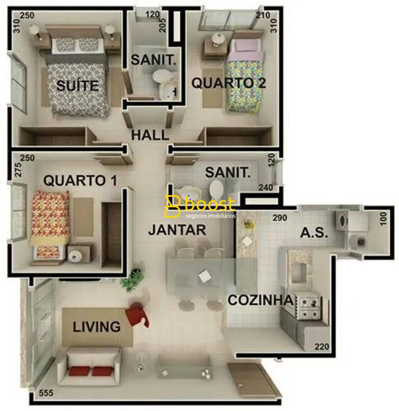 Apartamento com 3 dormitórios à venda por R$ 300.000,00 - Tubalina - Uberlândia/MG, foto 2