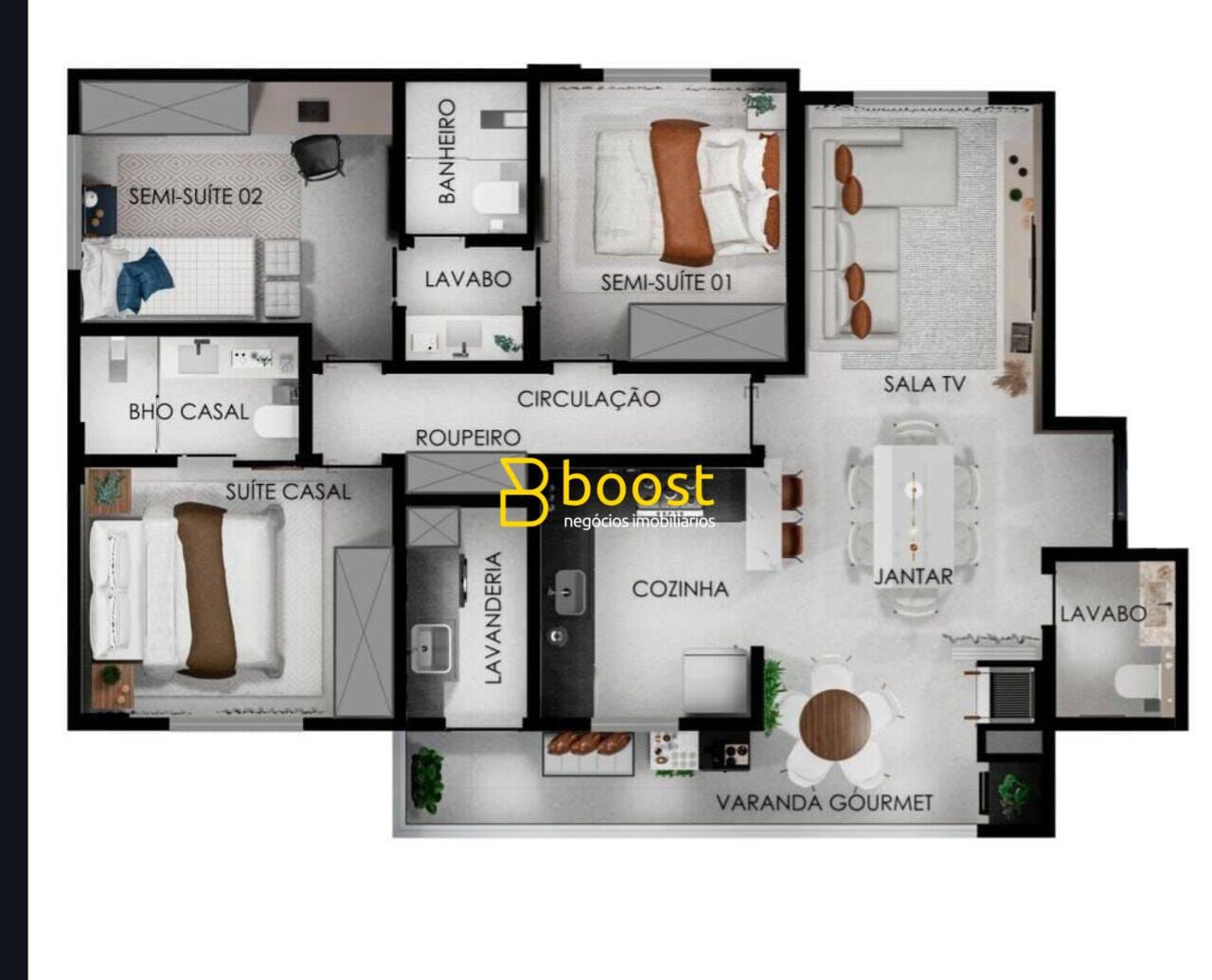 Apartamento com 3 quartos, à venda por R$ 695.000 - Santa Maria - Uberlândia/MG, foto 4