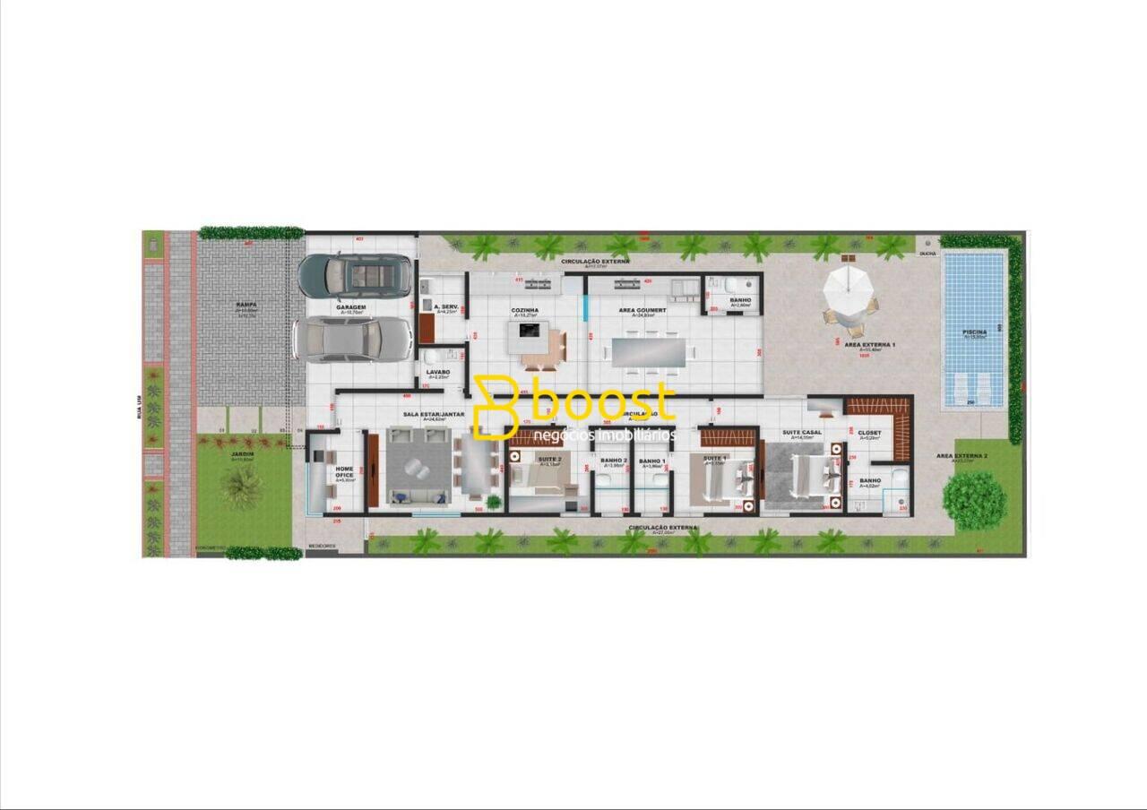 Casa com 3 quartos, 185 m², à venda por R$ 1.800.000 - Condomínio Splêndido - Uberlândia/MG, foto 3