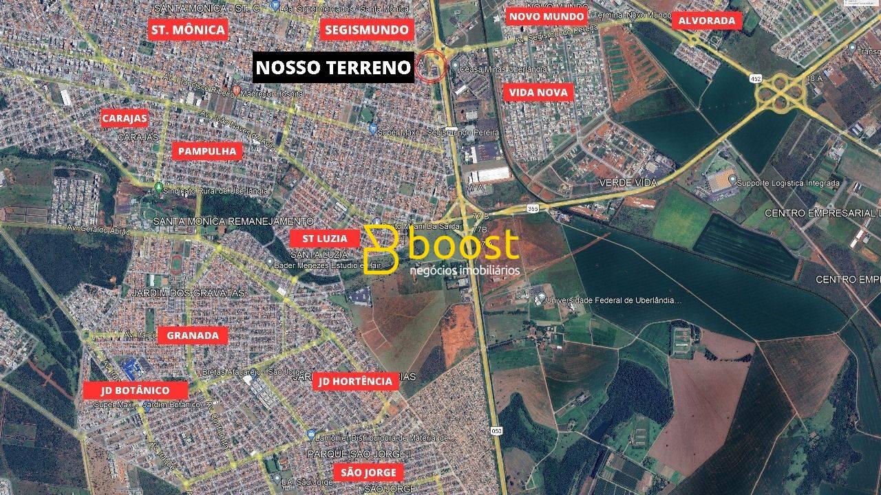 Terreno à venda, 852 m² por R$ 1.032.000,00 - Segismundo Pereira - Uberlândia/MG